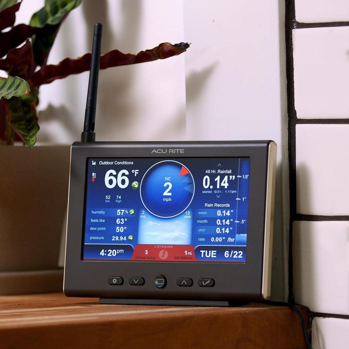 AcuRite 5-in-1 wireless outdoor sensor array with rain gauge and wind vane