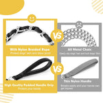 LUFFWELL short training chain leash with comfortable padded polyurethane handle grip