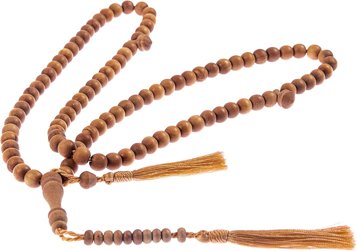 Sandalwood Tasbih 99 8mm - Islamic Prayer Beads, Tasbeeh, Muslim Rosary, Masbaha, Misbaha, Tesbih, Tespih, Dhikr, Zikr, Sibha, Muslim Mala, Worry Beads, Prayer Counter - Image 9
