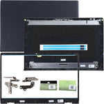YAEHUYING Dell Inspiron LCD Back Cover Top Case Lid replacement kit front view highlighting the sleek black outer finish.