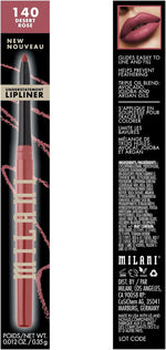 Milani Understatement Lip Liner 140 retractable tip creamy formula closeup
