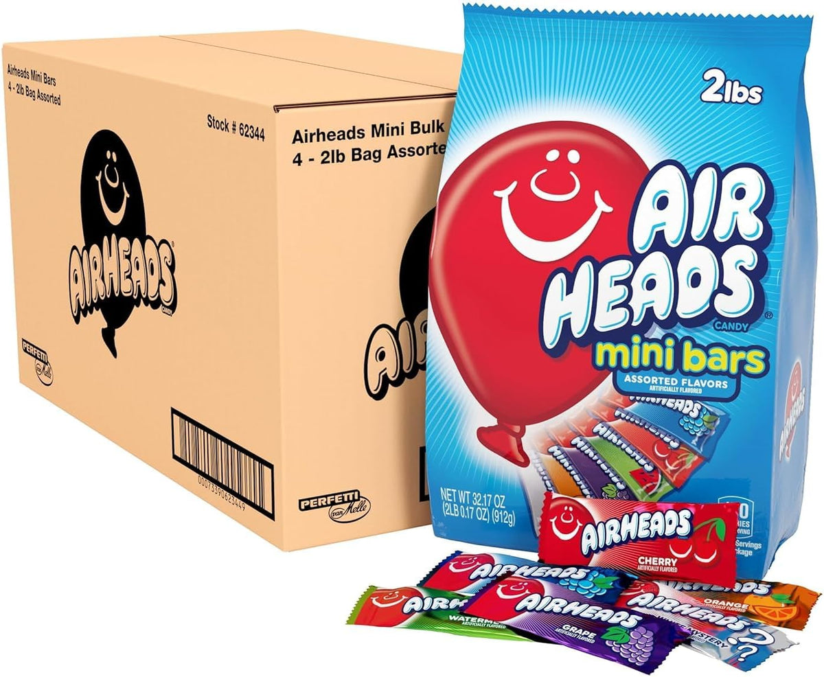 Airheads Candy Mini Bars, Assorted Flavors, Individually Wrapped Bars, Non Melting, Party, 12oz Bag - Image 14