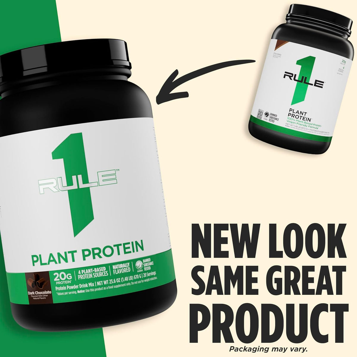 Rule 1 Plant Protein serving scoop and powder texture