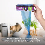 Universal fit litter refill cartridge packaging for standard and plus pails