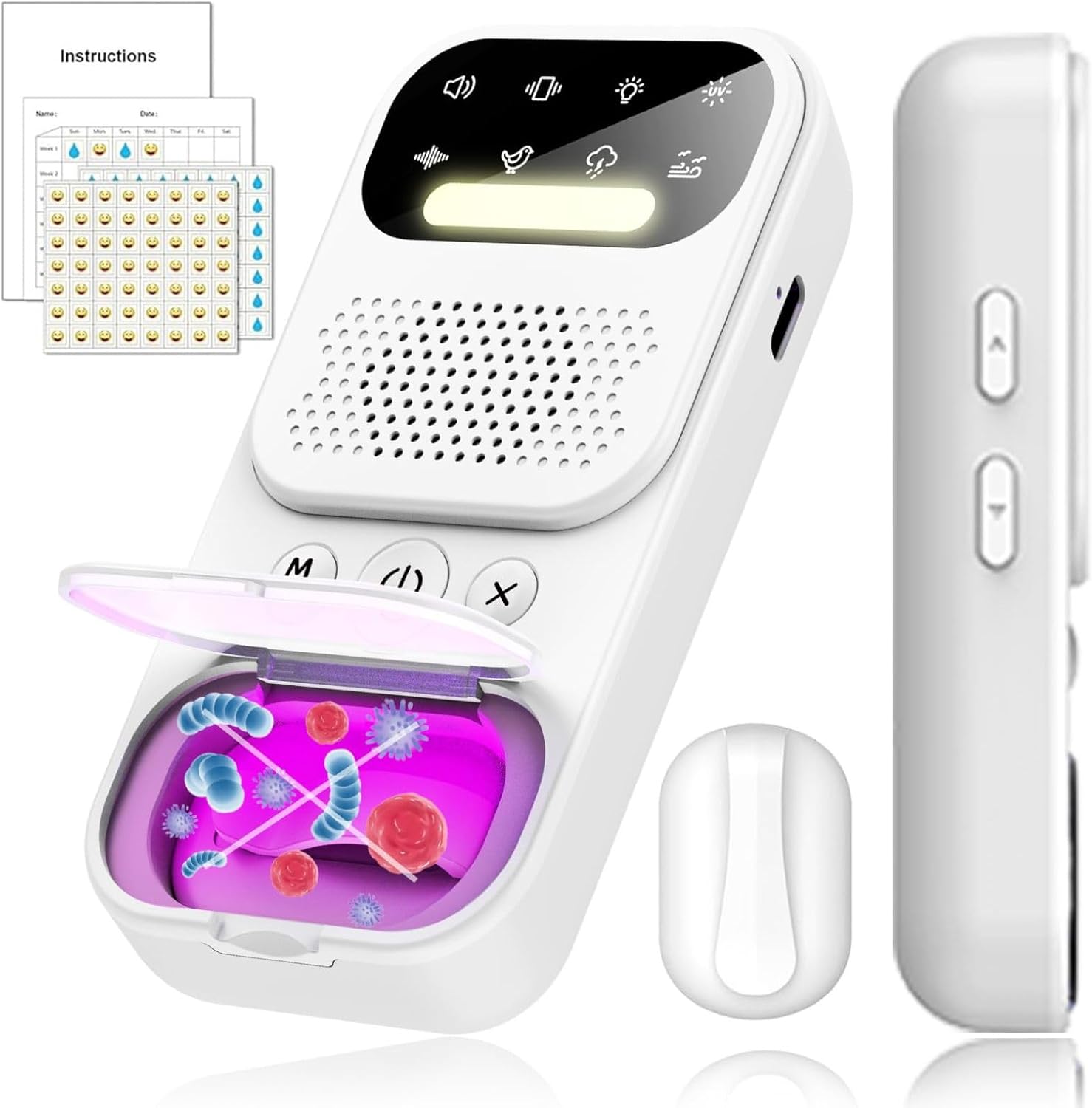 XINGZUAN Wireless Bedwetting Alarm for Boys and Girls – USB-C Rechargeable, Loud Alarm & Strong Vibration, High Sensitivity Sensor for Nighttime Potty Training, Kids Pee for Bedwetting Solutions - Image 1