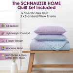 Schnauzer Home quilt with matching pillow shams