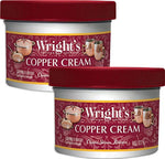 Wright's Copper and Brass Polish Cream front view 2 pack tarnish remover