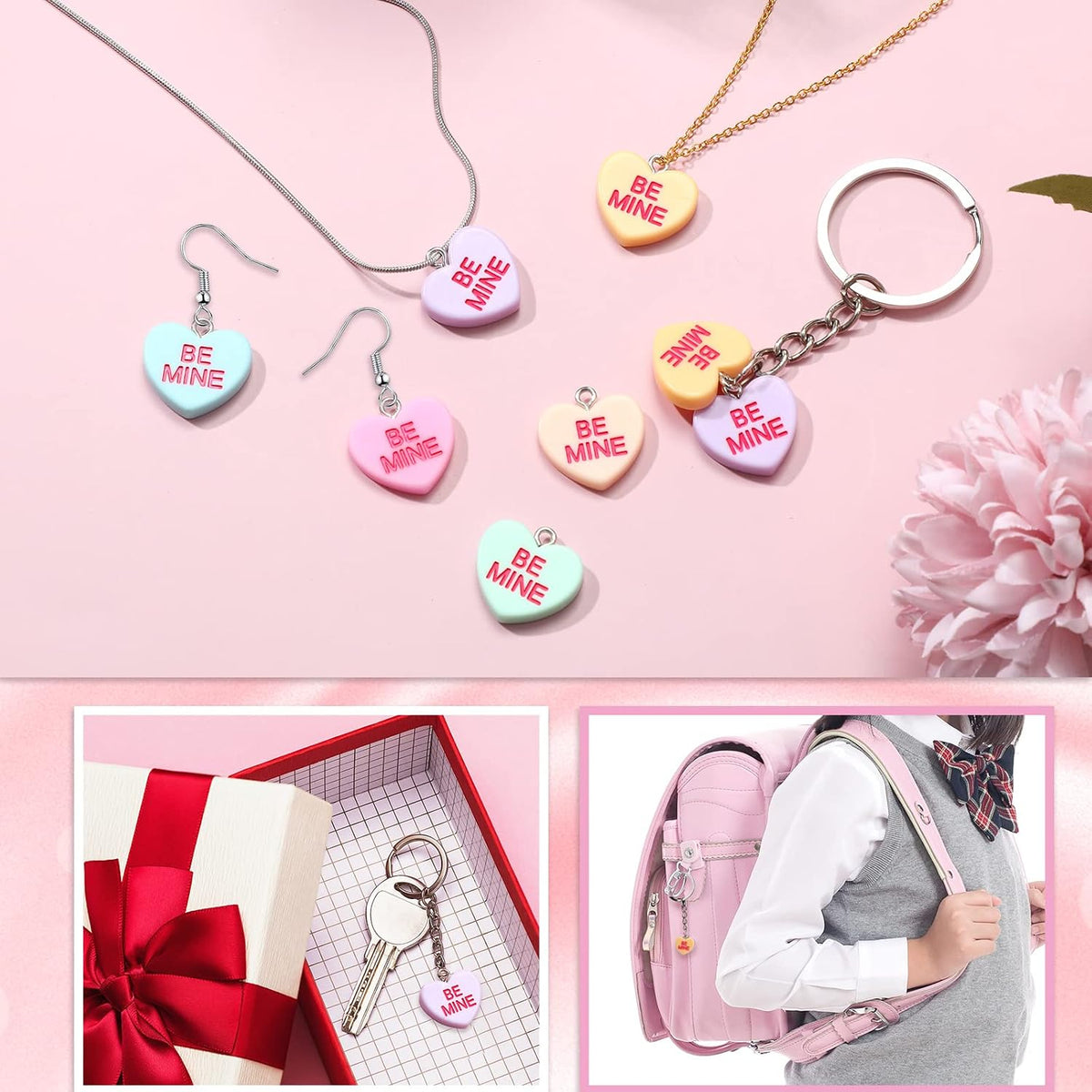DIY jewelry making charms displayed flat