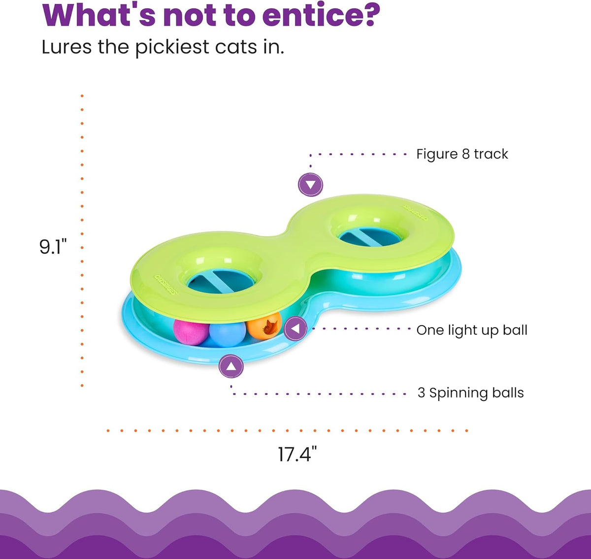 Catstages Infinity Ball Track with light-up ball active