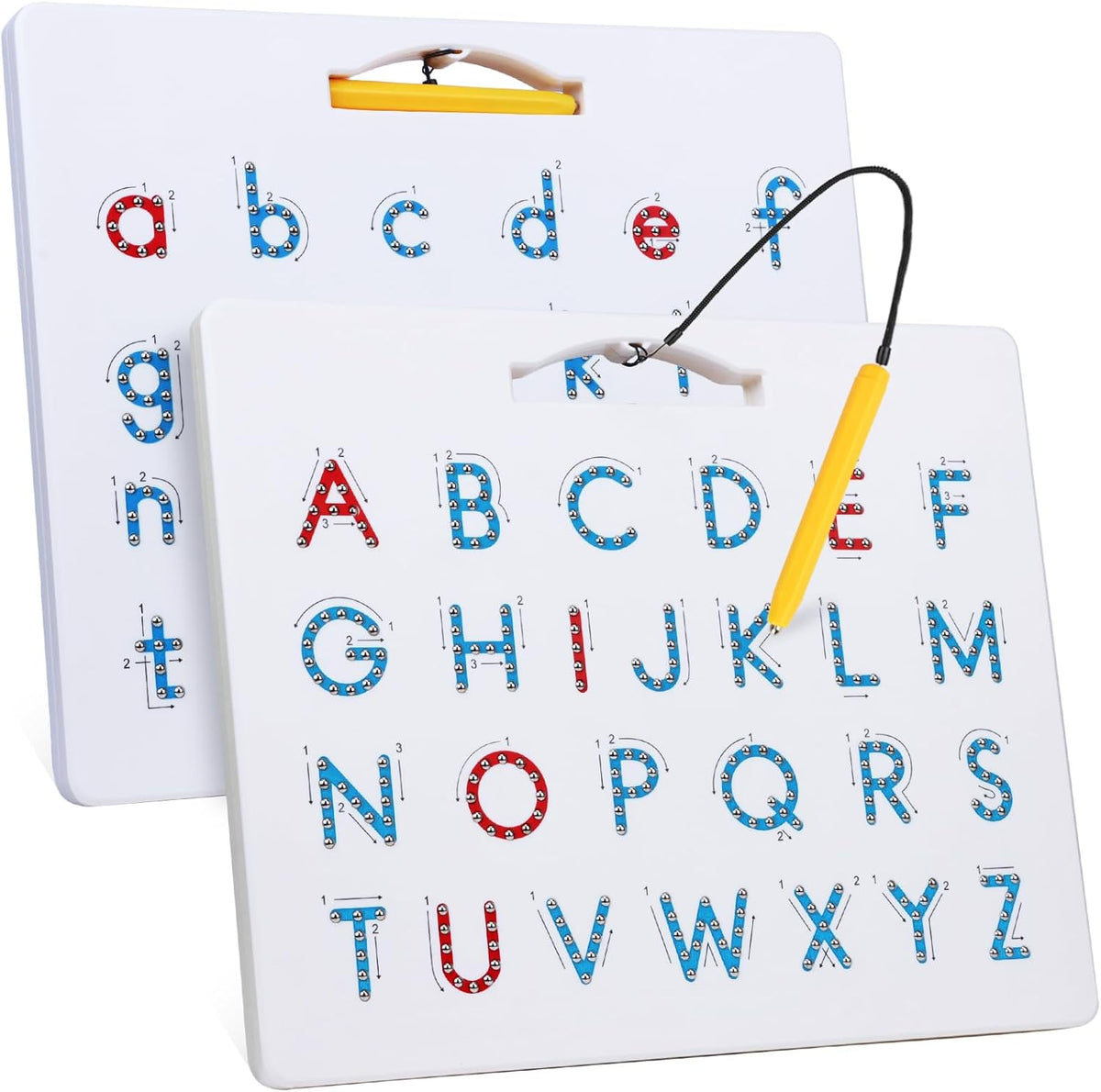 Apfity magnetic alphabet tracing board front view