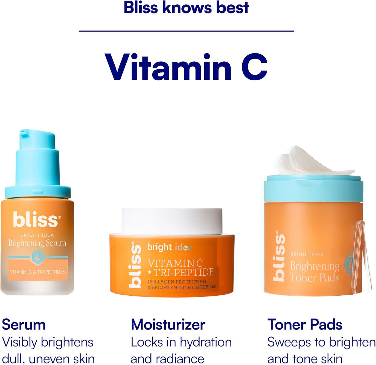 Bliss Vitamin C + Tri-Peptide Brightening Face Moisturizer, Hydrating Cream for Radiance, Firm-Looking Skin, Collagen Support, Dark Spot Reduction, with Squalane + Niacinamide, Cruelty Free, 1.7 fl oz - Image 9