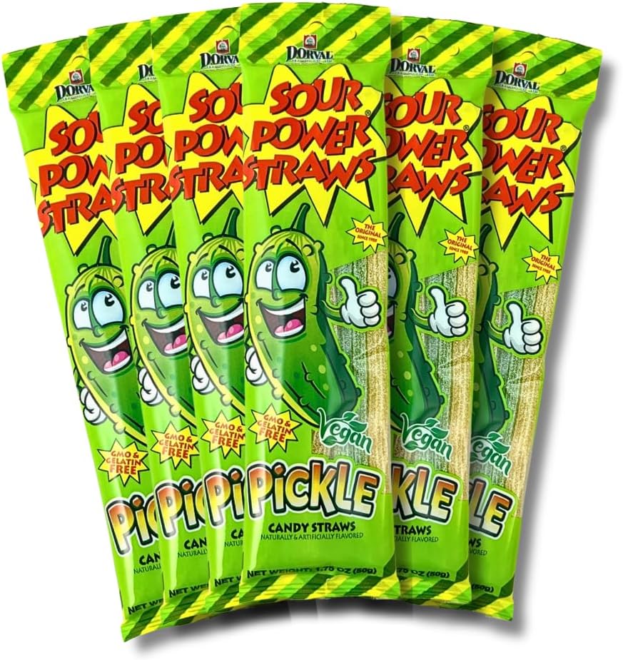 Sour Power Assorted Candy Straws, 1.75 oz (Pack of 6) Variety, Six Flavors Sour Straws Since 1985, Strawberry Green Apple Watermelon Rainbow Blue Raspberry, Vegan Soft Chewy, Non-GMO Gelatin Free - Image 12