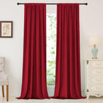 nanbowang Black Velvet Curtains - 52"x 54" Soft Rod Pocket Thermal Insulated Window Treatment for Bedroom Living Room Light Filtering Drapes 2 Panels - Image 15