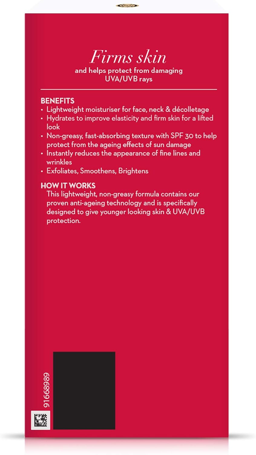 Olay Regenerist day cream ingredient highlights label view