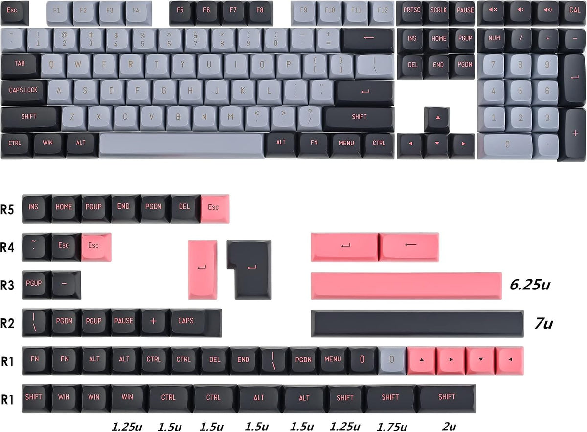 Owpkeenthy mechanical keyboard keycaps angled perspective