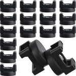 Yookeer magnetic cable zip tie base 15 pieces pack front view showing the black rubber coated magnetic underside