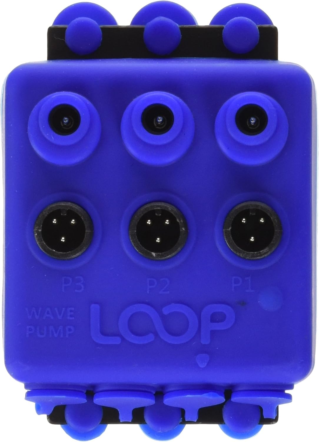 Current USA 1685 eFlux wave pump manifold hub front view showing blue silicone splash guard
