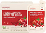 Jung Kwan Jang Pomegranate with Korean Red Ginseng front box view showcasing twenty liquid pouches