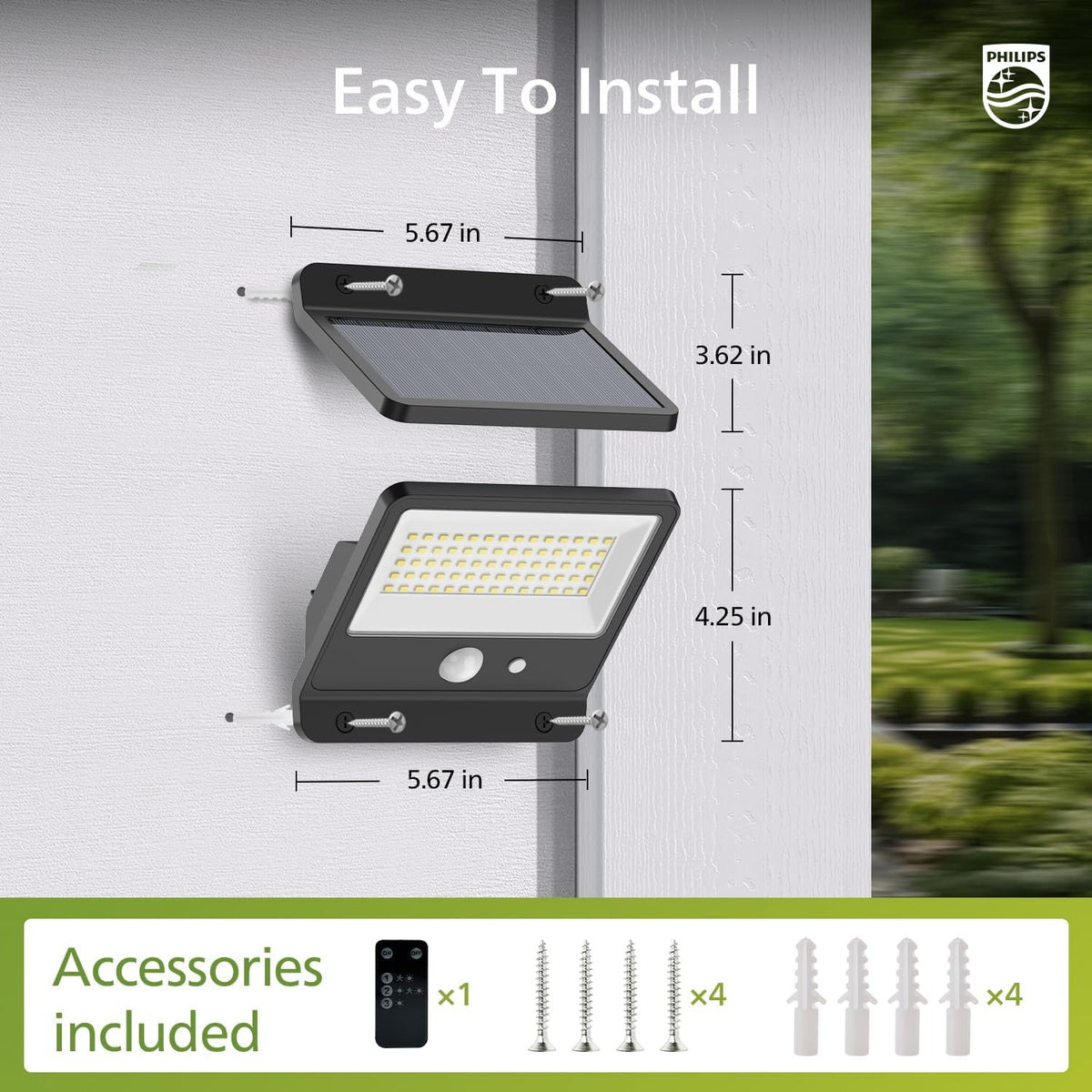 Philips solar security light wireless remote control
