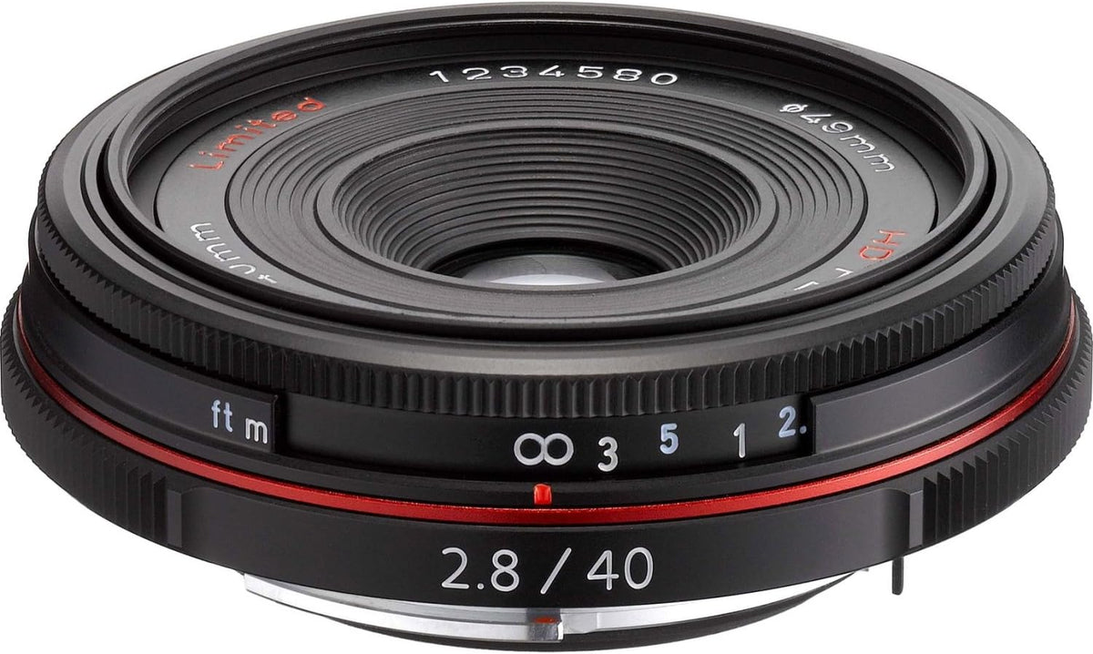 Pentax camera lens packaging and accessories view