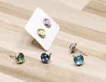 Transparent storage box containing 100 pieces of Shapenty glass dome tiles