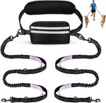 Hands Free Dog Leash, Double Dog Leash with Waist Bag, Back Brace, Double Padded Handles, Running Belt Fanny Pack with Phone, Treat, (Large, 26-120 lbs) - Image 12