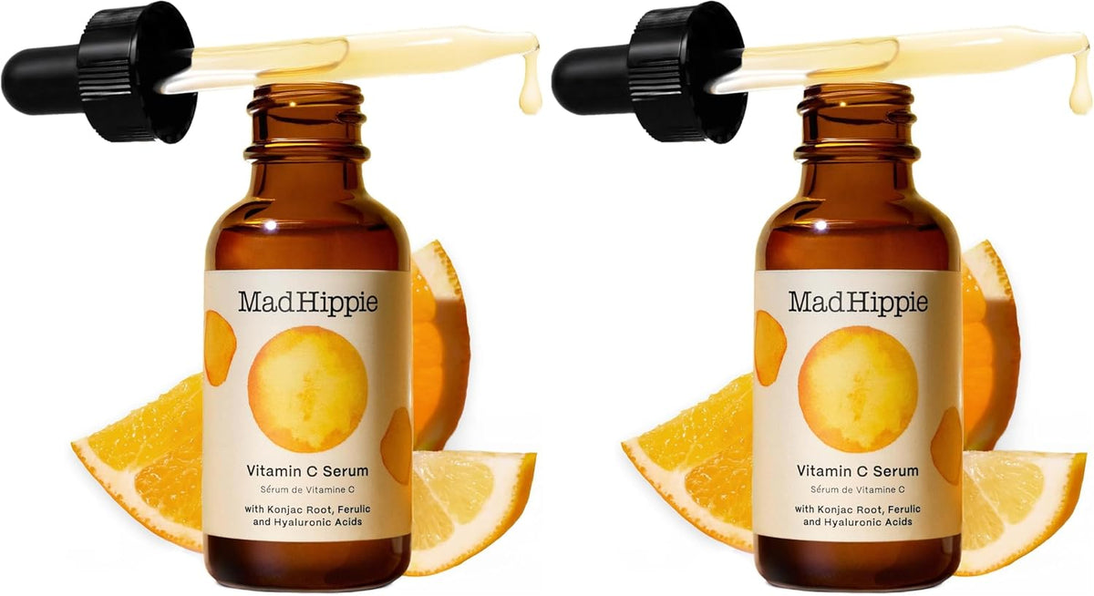Application of Mad Hippie Vitamin C Serum on skin