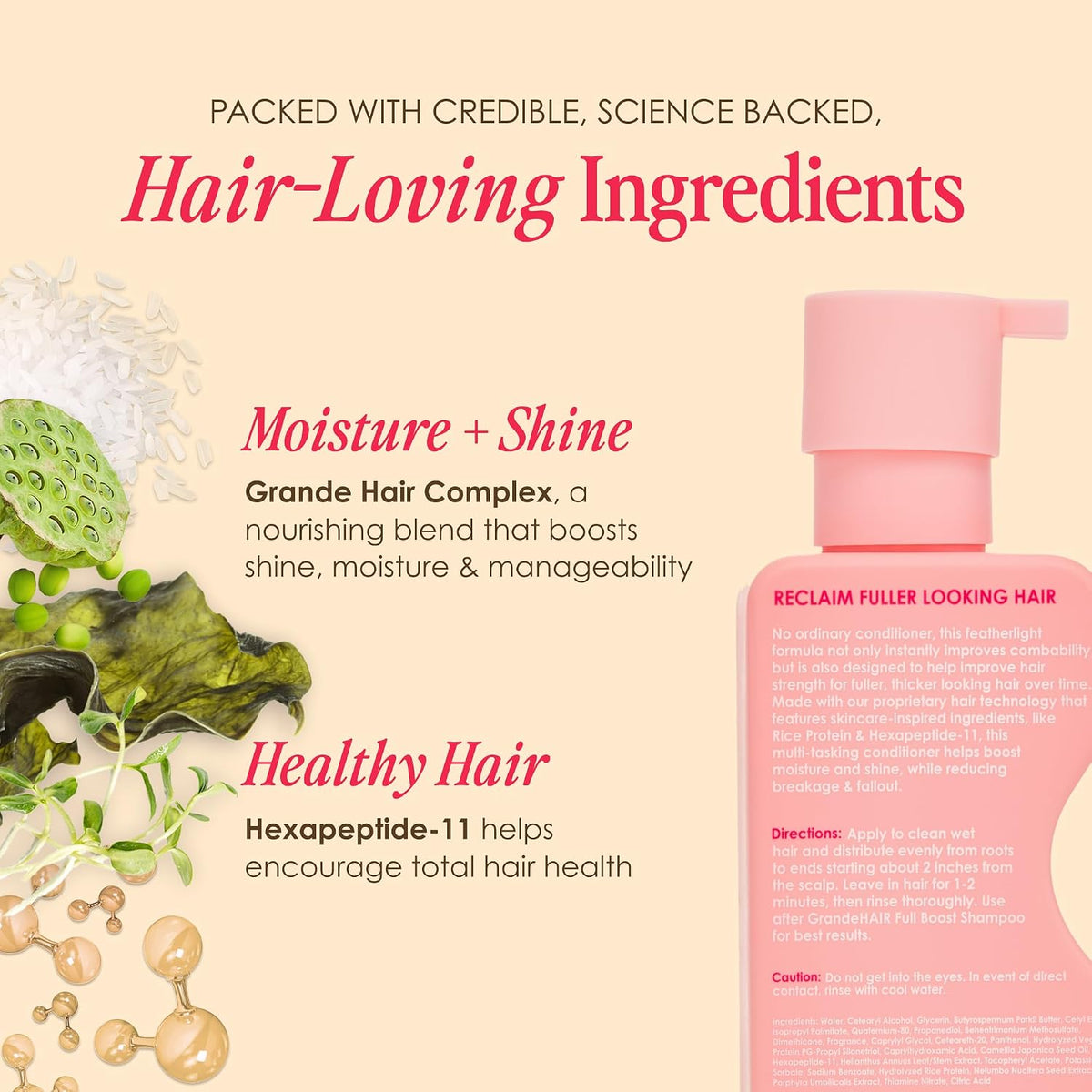 Grande Cosmetics GrandeHAIR Full Boost packaging and product details