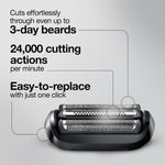 Braun electric shaver replacement head side profile