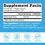 Doctor's Best Alpha Lipoic Acid nutritional supplement facts panel