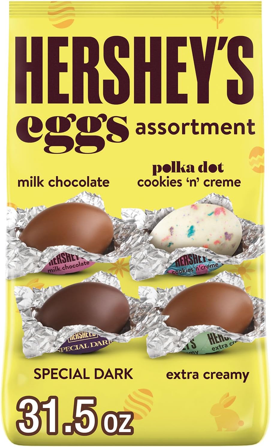 HERSHEY'S Assorted Flavored Eggs, Easter Candy Bulk Bag, 29.33 oz - Image 9
