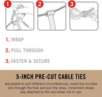 Adjustable hook and loop cable management tool