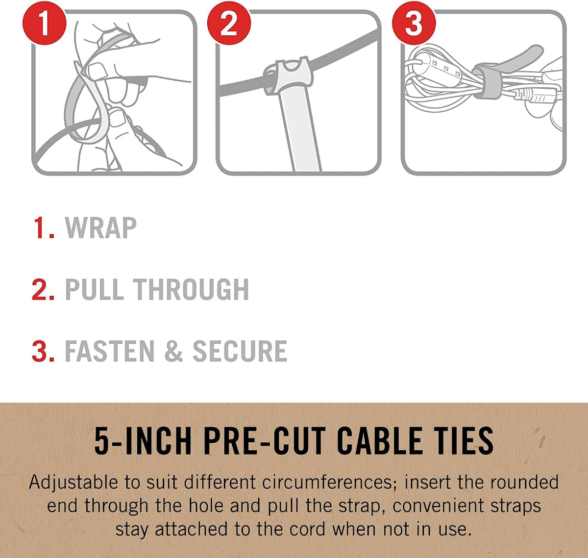 Adjustable hook and loop cable management tool