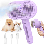 Dog Brush Cat Brushes for Shedding,Pet Steam Brush for Dogs Cats Spray Hair Removal Comb Steam Grooming for Long Short Haired Pets,Anti-Static Self Cleaning Grooming Tool Removes Loose Hair,white - Image 9