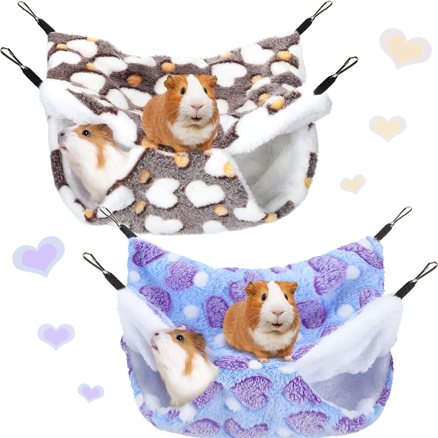 Boao heart pattern guinea pig hanging hammock front view