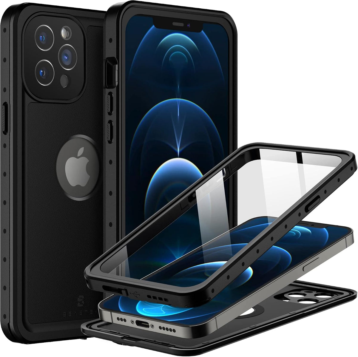 BEASTEK for iPhone 12 Pro Max Waterproof Case, NRE Series Shockproof Dustproof Underwater IP68 with Built-in Screen Protector Anti-Scratch Protective Cover, for iPhone 12 Pro Max (6.7'') (Teal) - Image 10