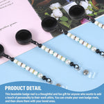 Ymapinc black DIY name badge holder pack of six