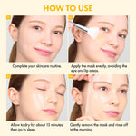 Clear film peeling effect of the Tosowoong overnight glass skin facial mask.