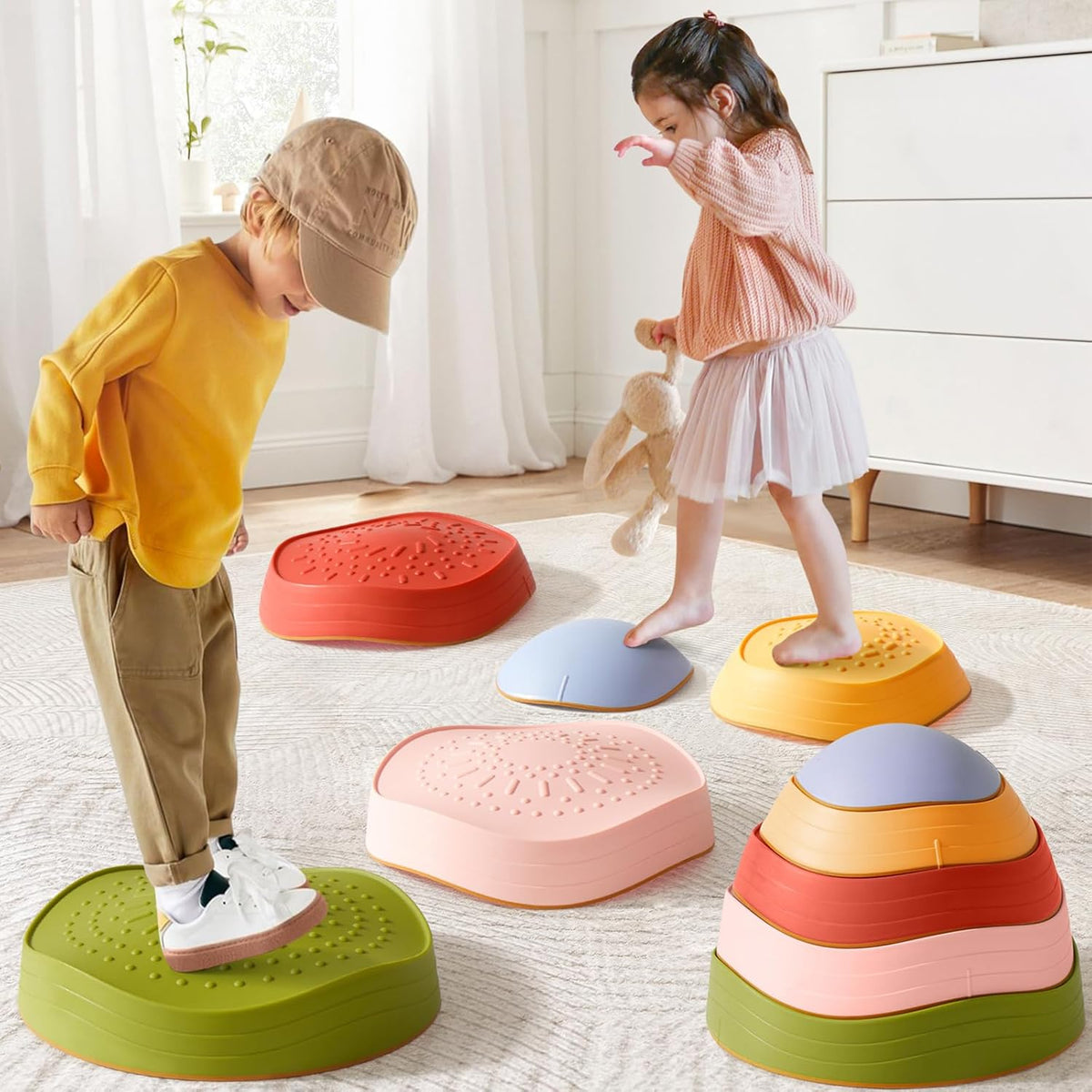 Tiny Land stepping stones 5 piece set front view for toddlers