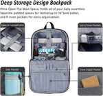 MAXTOP laptop backpack side profile showing water-resistant fabric