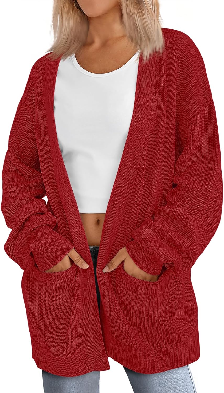 LILLUSORY Oversized Cardigan Sweaters for Women 2026 Fall Fashion Outfits | Soft Knit Long Cardigans with Pockets, Winter Fall clothes, Dressy Casual Office Work Teacher Outfits, Versatile Staple - Image 10