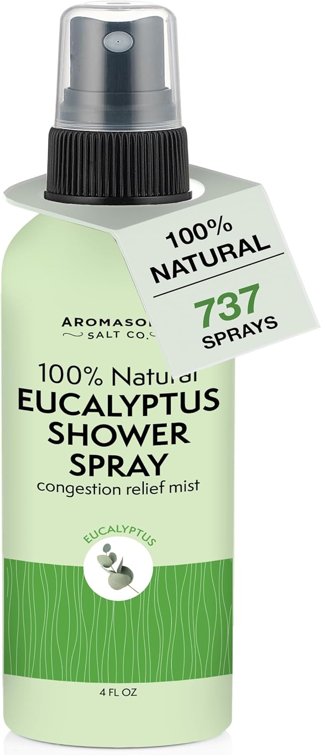 Aromasong Eucalyptus Shower Spray Aromatherapy – 100% Natural Eucalyptus Spray for Shower – Made in USA, Pure Essential Oil Mist for Sinus Relief & Spa-Like Steam, 4 fl oz - Image 1