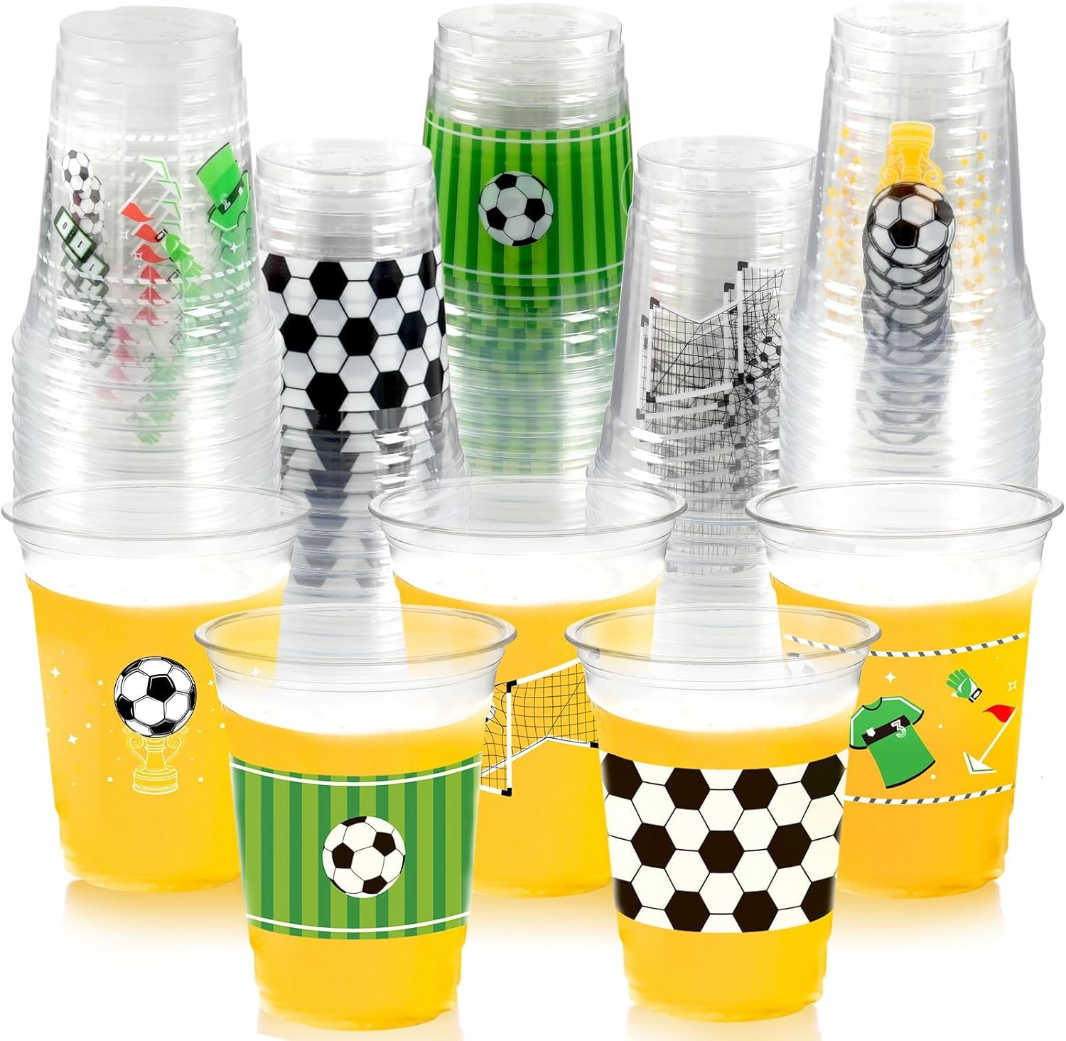 Cuploov soccer party cups front view