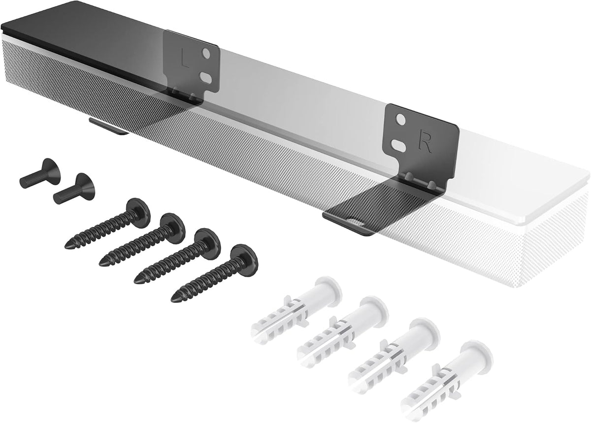 WALI Soundbar Wall Mount Bracket for Bose SoundTouch 300, 500, 700 and 900 (BSM002), Black - Image 1