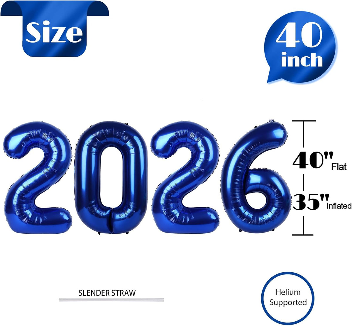 2026 balloons, Silver 40 Inch 2026 Party Decorations New Year Nye Decorfor New Years Eve Party Supplies 2026, New Years Eve Party Balloons, Graduation Party Decorations - Image 12