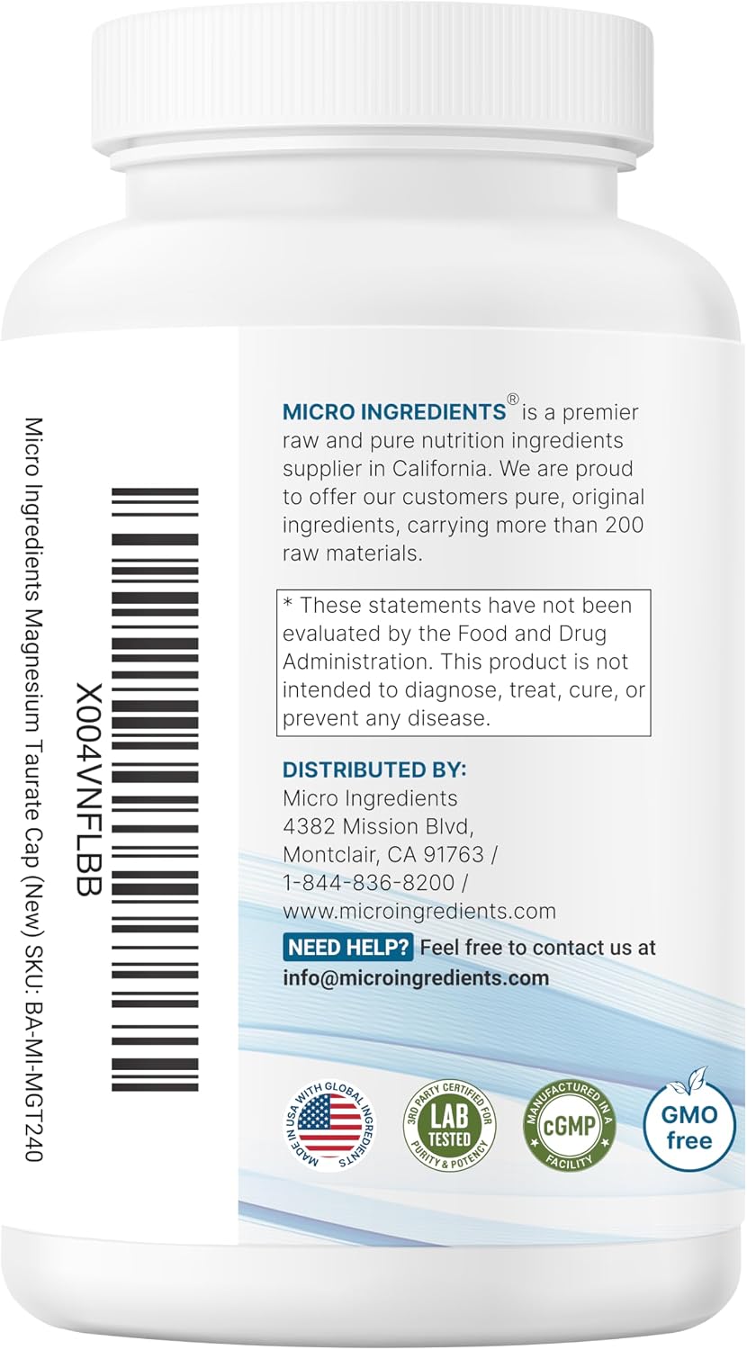 Nutricost Magnesium Taurate 240 count bottle lifestyle display