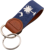 Huck Venture needlepoint key fob front view keychain