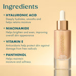 Kopari Sun Veil Illuminating Elixir Face Sunscreen applied on skin showing glow finish