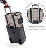 Teamoy travel tote bag shown attached to luggage handle