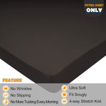 N&Y HOME jersey knit brown fitted sheet folded display